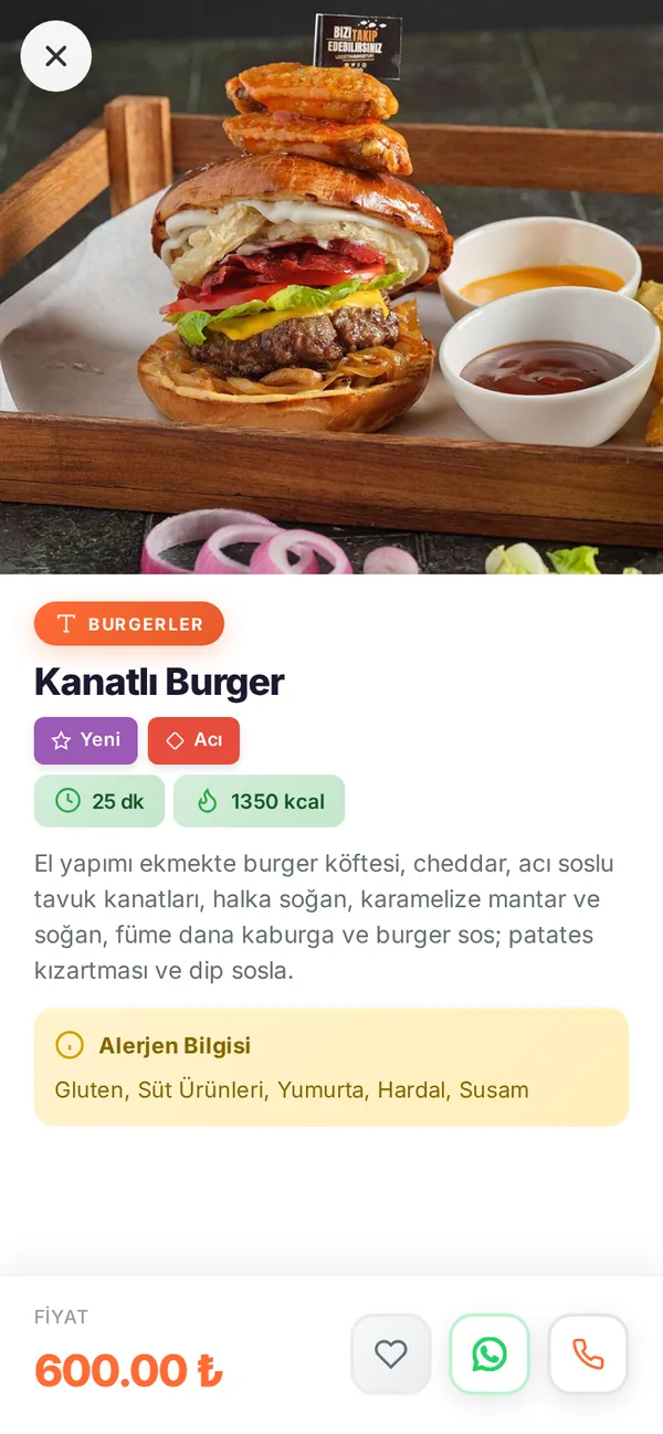 Ürün detayı: büyük fotoğraf, açıklama, etiketler ve alerjen bilgisi